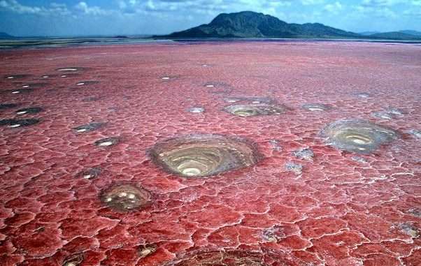 Blood Red Alkaline Lake.