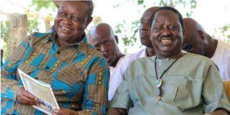 Oburu Odinga and his Brother Raila Odinga